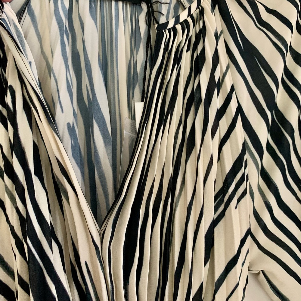 Proenza Schouler ‘Carol’ Black and White Striped Dress, Size 4, NWT - Picture 6 of 11